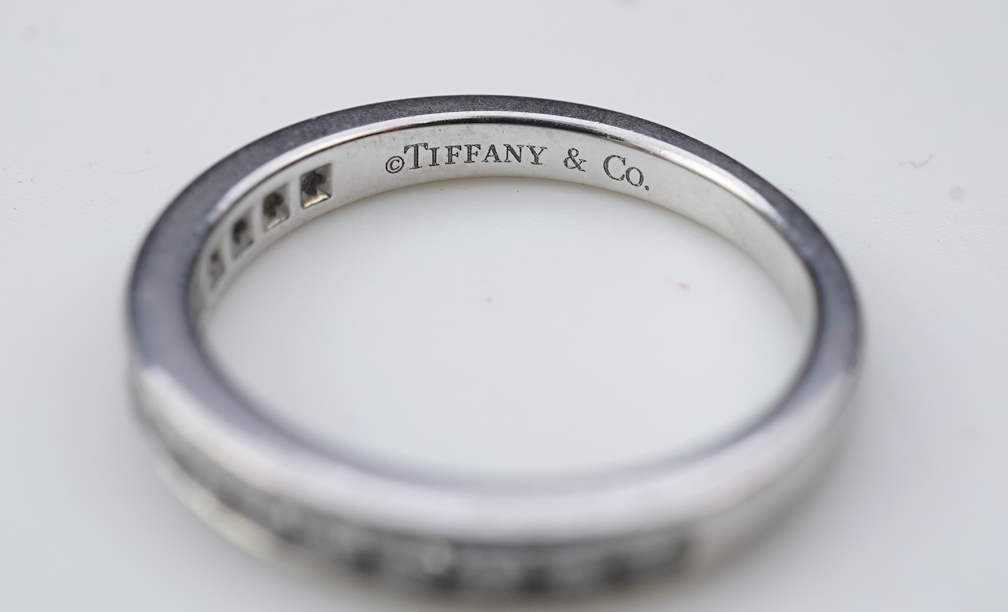 Tiffany & Co., a diamond engagement, eternity and wedding ring set